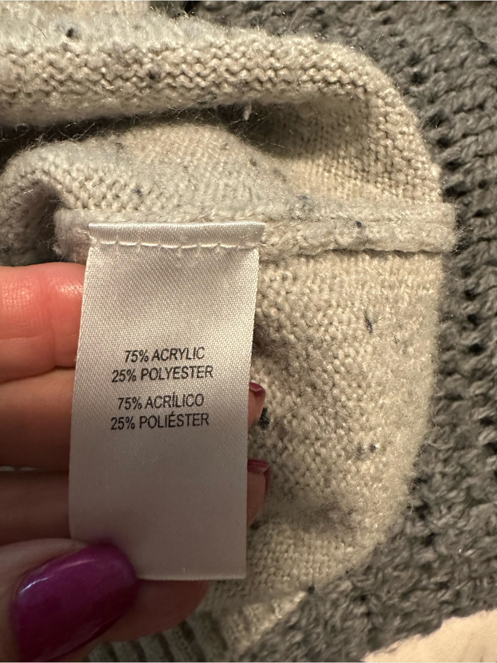 Weatherproof Vintage Women’s XL Fair Isle Sweater Gray Nordic Crewneck Pullover - Picture 6 of 7
